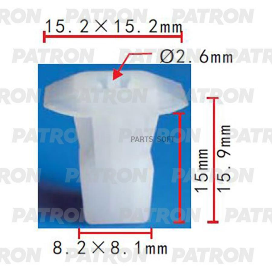 PATRON P372055 Вставка под винт Renault Применяемость Держатель под саморез Внутренняя отд