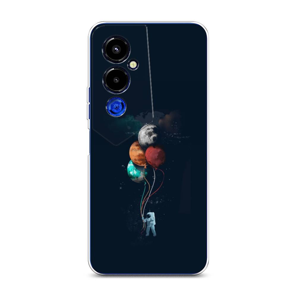 

Чехол на Tecno Pova 4 Pro "Космонавт с шариками", Разноцветный, 302650-4
