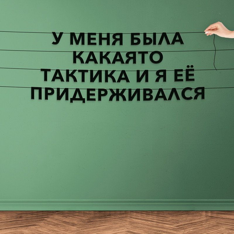 Гирлянда-растяжка У меня была какаято тактика и я её придерживался VN723 черная