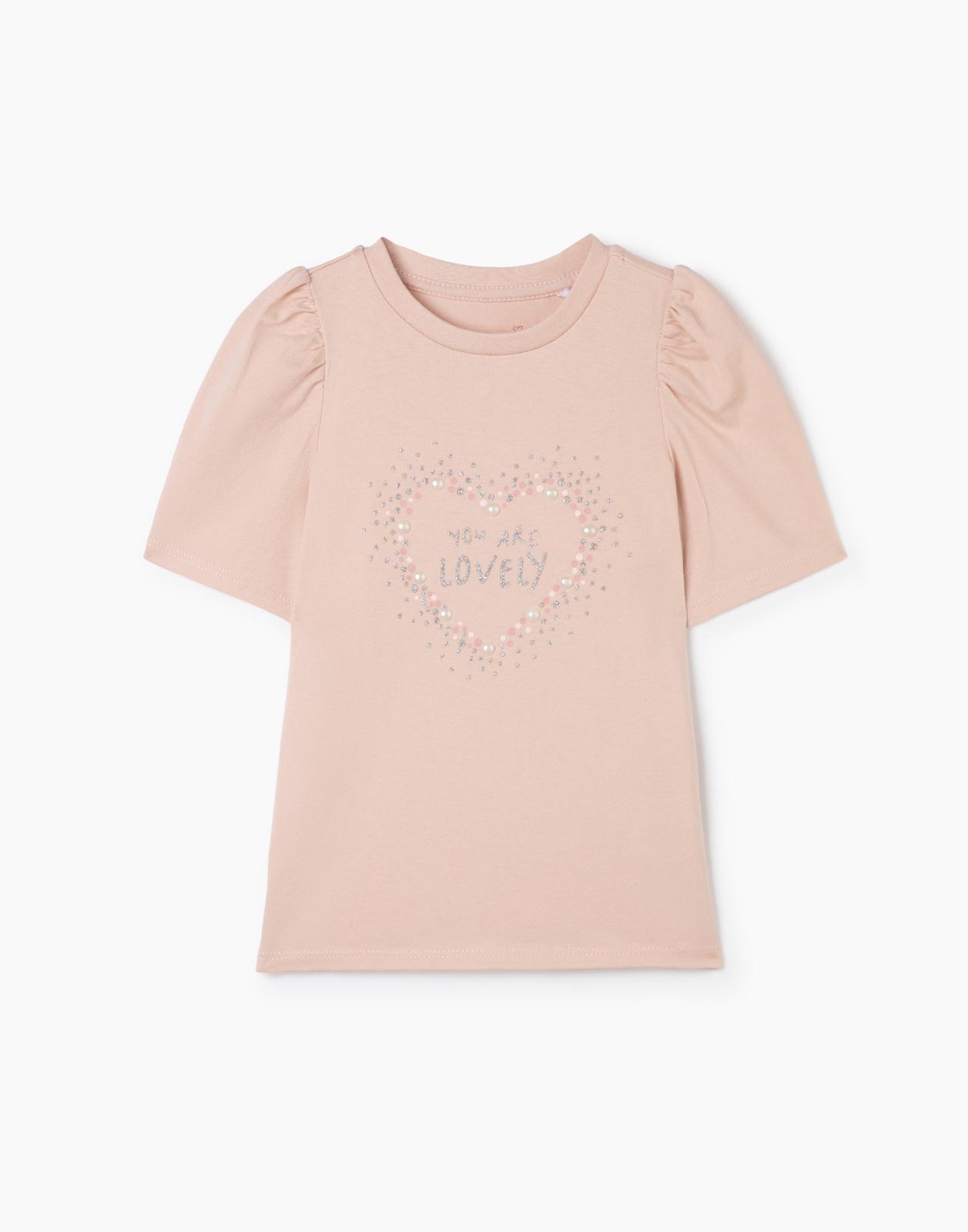 Розовая футболка straight с принтом для девочки, GKT021708 розовый 9-12мес/80