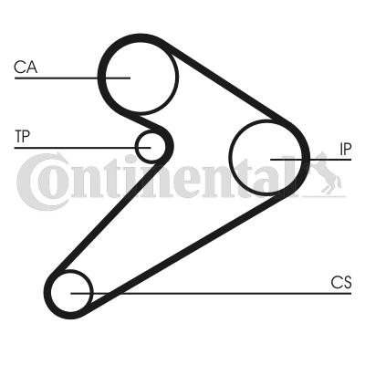 

CONTITECH Ремень ГРМ HYUNDAI 2.5 93-00 MITSUBISHI 2.3-2.5 83-96 (163x25.4) CONTITECH CT51