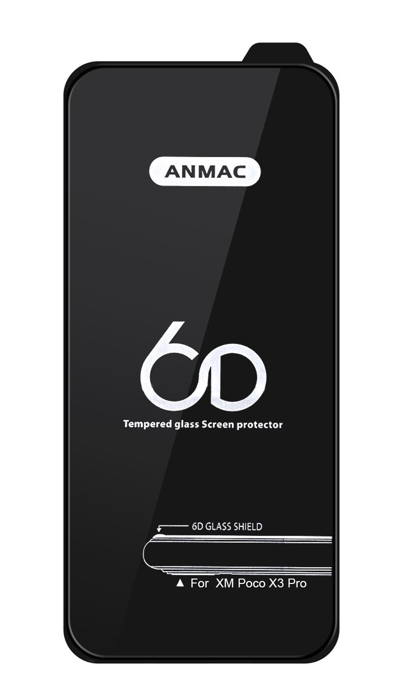 Защитное стекло Anmac для Poco X3 Pro 6D Black (IS792740)