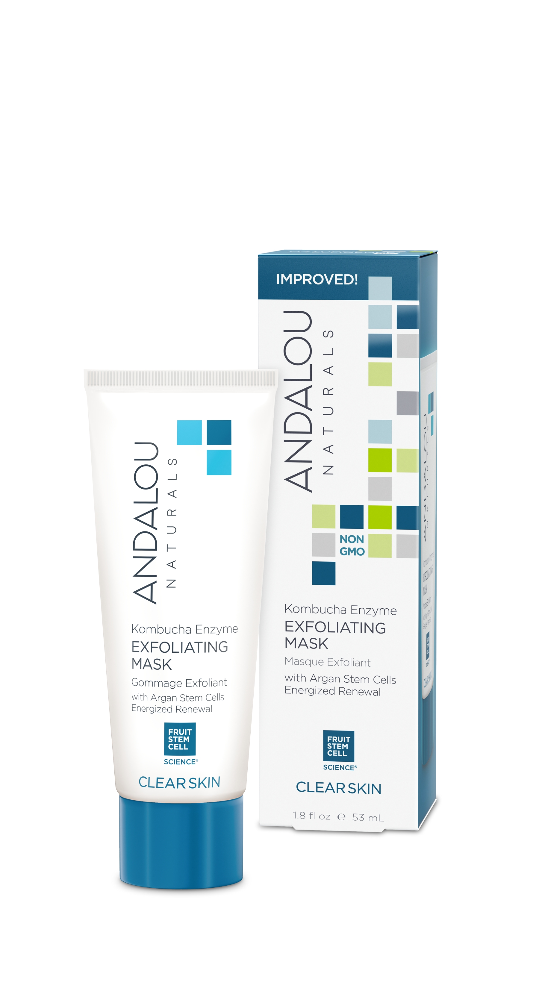 фото Маска andalou naturals отшелушивающая с энзимами комбуча