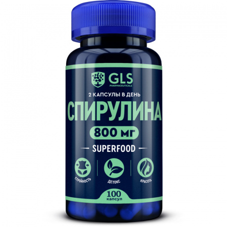 Купить Спирулина GLS pharmaceuticals капсулы 800 мг 100 шт.