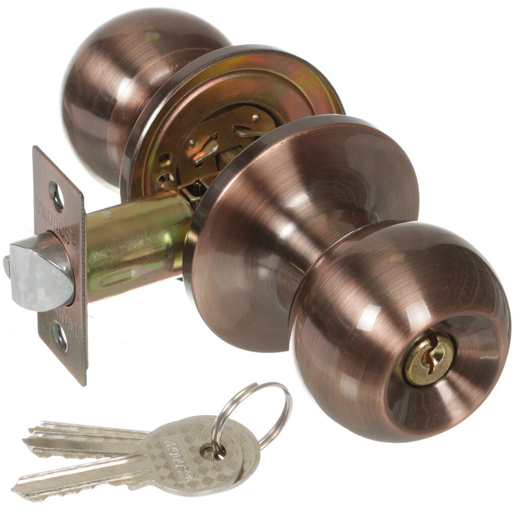 

Защелка Trodos, ЗШ-01, 204100, с ключом, медь, алюминий, Коричневый