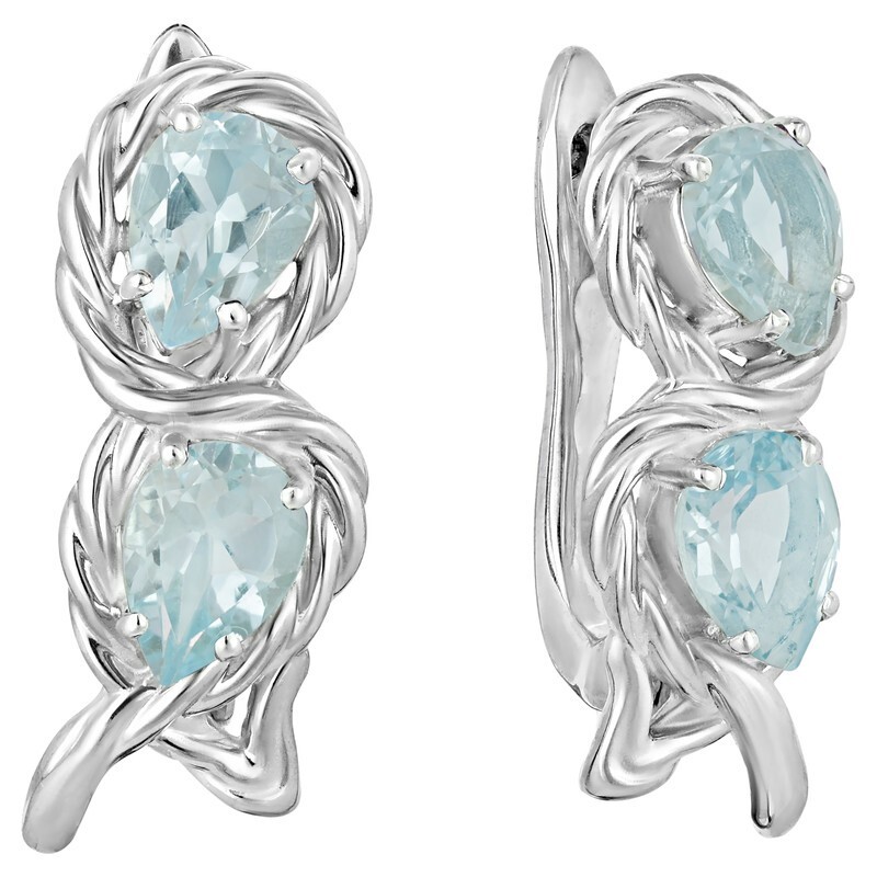 

Серьги из серебра с топазом LAZURIT-ONLINE 7873AG, 7873AG