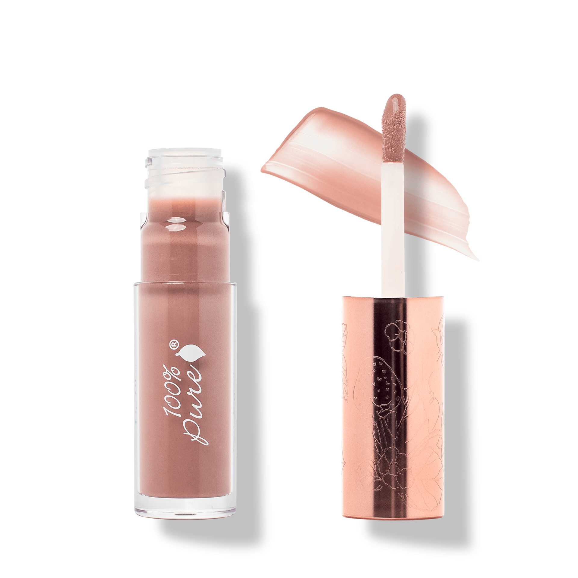 

Блеск для губ 100% Pure с фруктовыми пигментами «Розовая карамель»