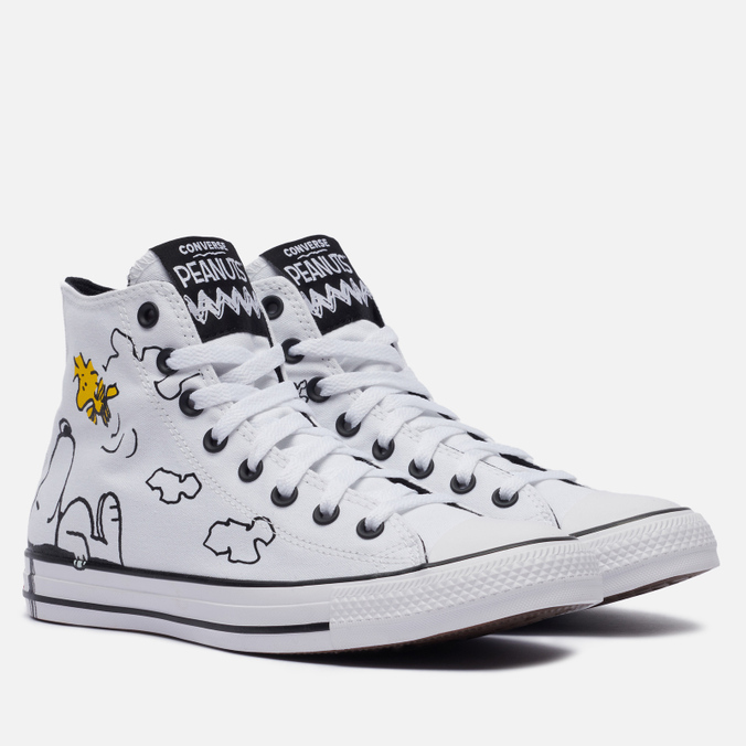 

Кеды унисекс Converse x Peanuts Chuck Taylor All Star High белые 46.5 EU, x Peanuts Chuck Taylor All Star High