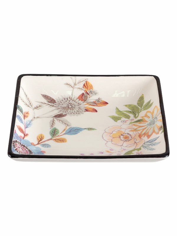 

JEWEL Тарелка плоская JEWEL Королева ночи квадратная 15x15см(доломитовая керамика)