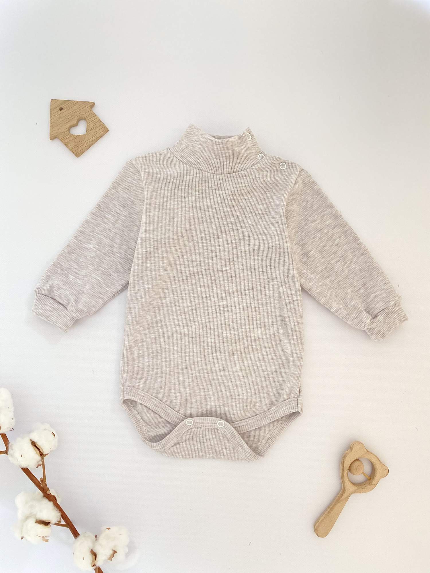 

Боди детское ЖАНЭТ Ж0123 бежевый меланж, 74, Ж0123