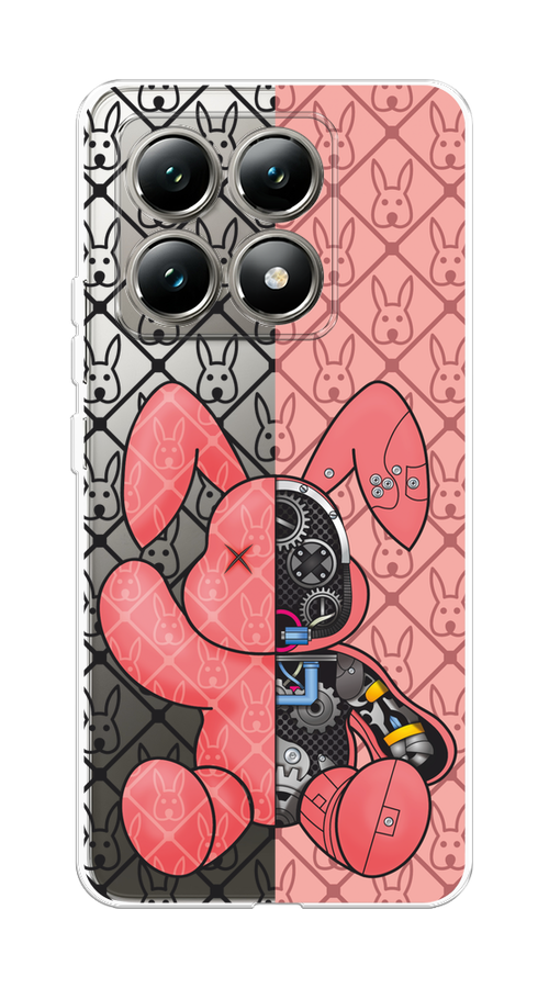 

Чехол на Xiaomi 14T "Киборг-заяц розовый", Розовый;прозрачный;черный, 322850-1