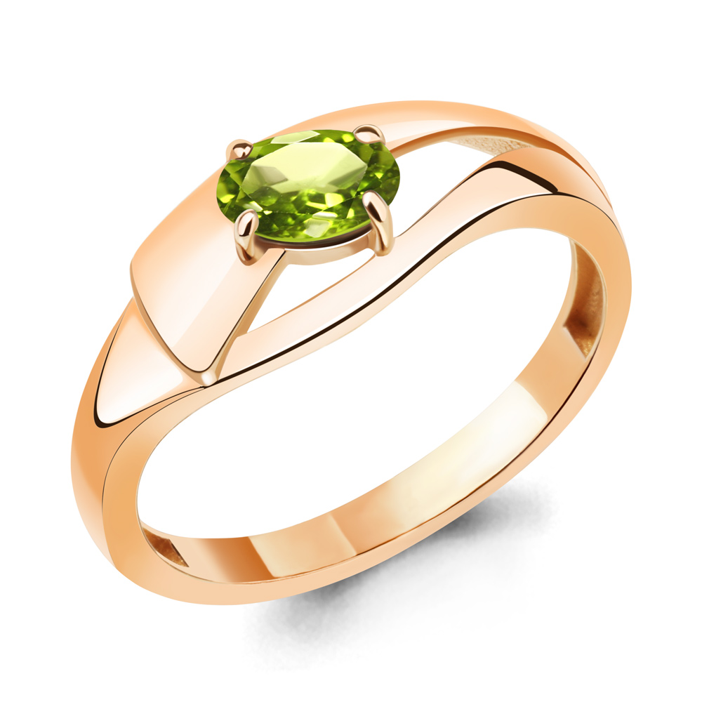 

Кольцо из серебра с хризолитом р., Aquamarine 6967207, 6967207_925_з