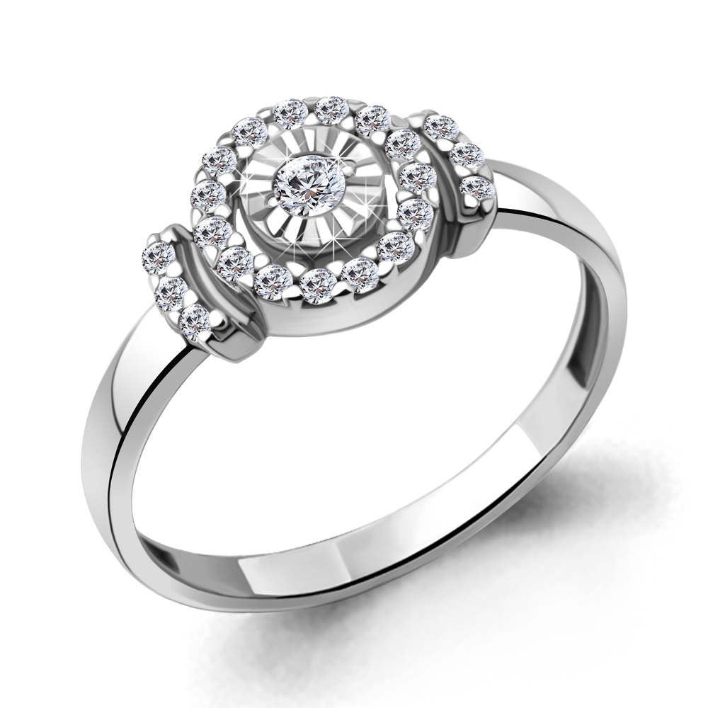

Кольцо из белого золота с бриллиантом р., Aquamarine 964005А, 964005А_585_бз