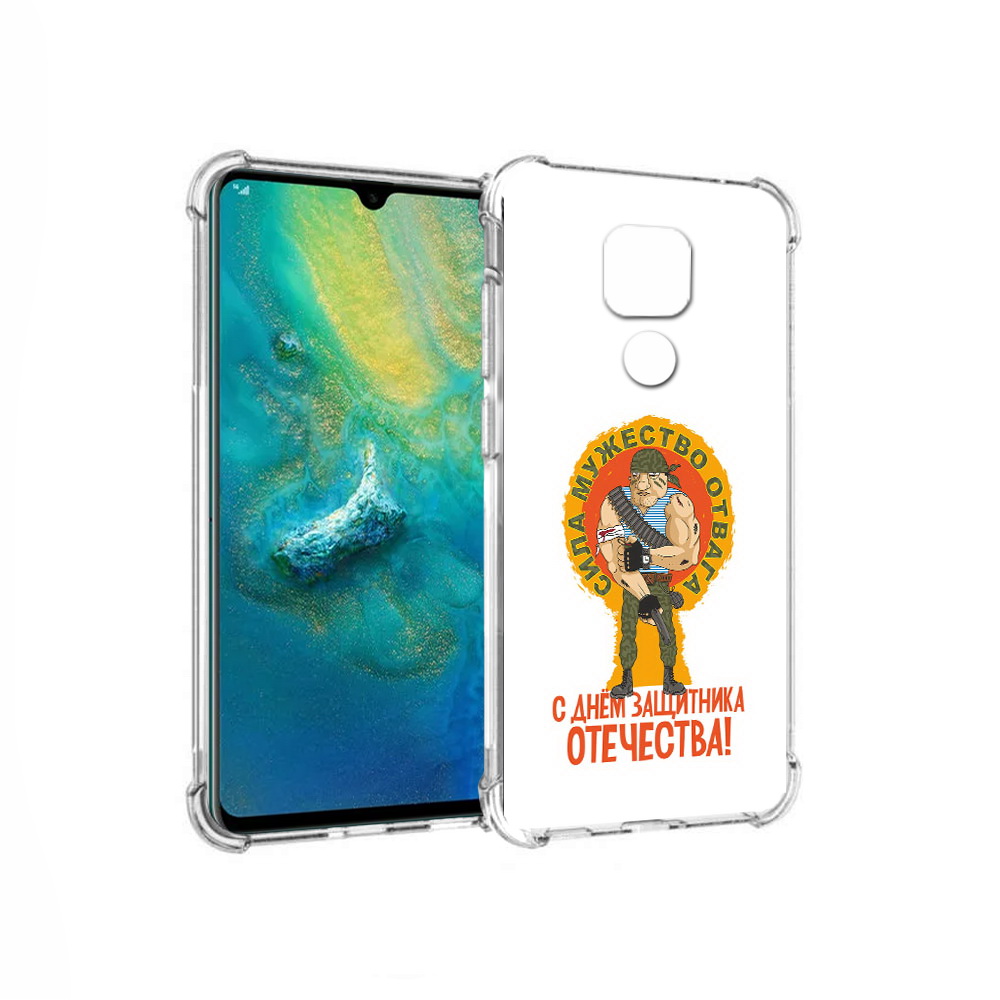 

Чехол MyPads Tocco для Huawei Mate 20x 23 февраля военный мужчина (PT124578.30.10), Прозрачный, Tocco
