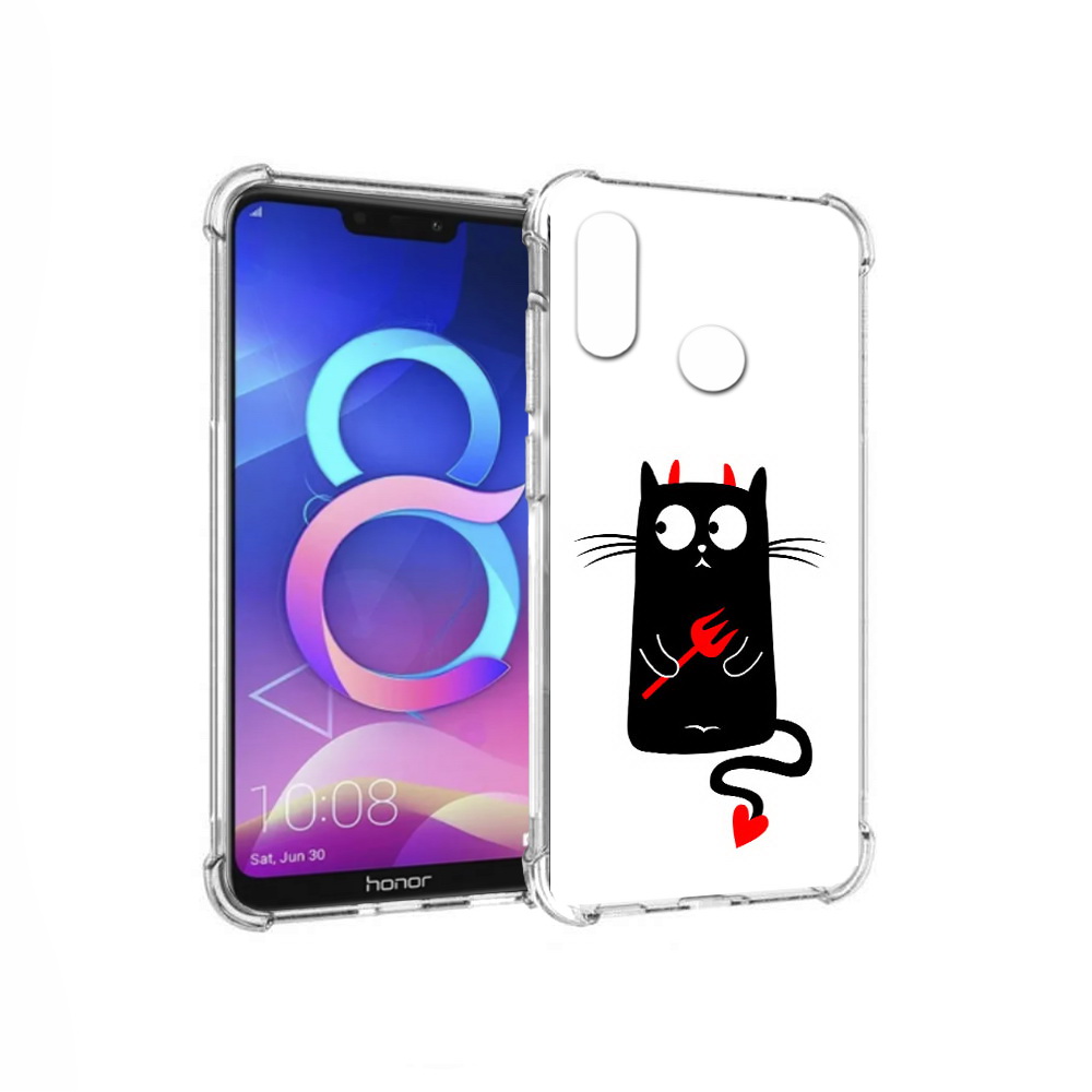 

Чехол MyPads Tocco для Honor 8C Кот демон (PT121522.29.97), Прозрачный, Tocco