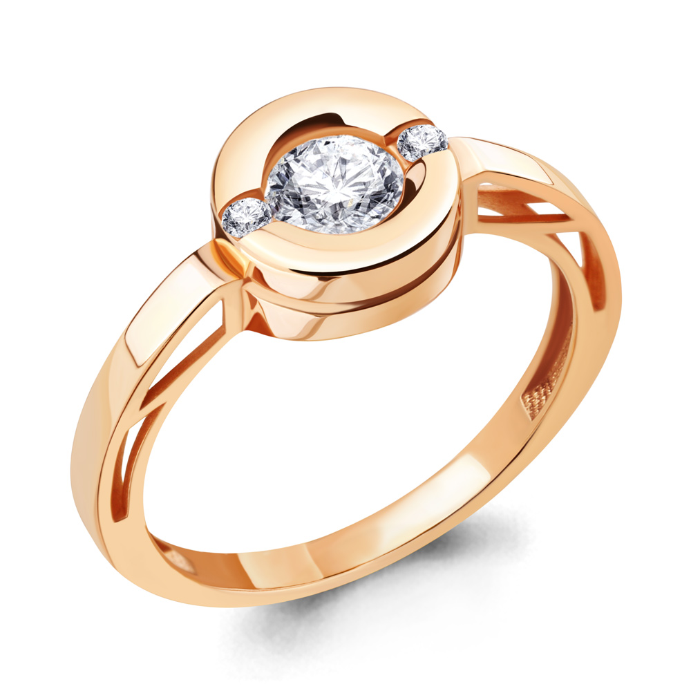 

Кольцо из серебра с фианитом р. Aquamarine 666421А, 666421А_925_з