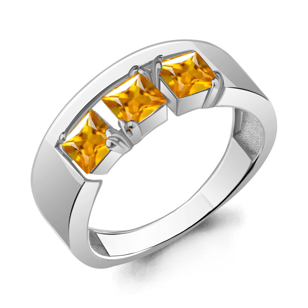 

Кольцо из серебра с цитрином р., Aquamarine 6966206, 6966206_925_р