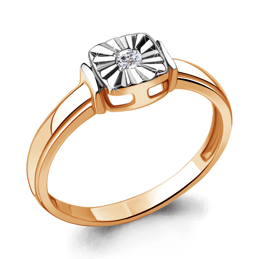 

Кольцо помолвочное из серебра с фианитом р., Aquamarine 68975, 68975_925_з