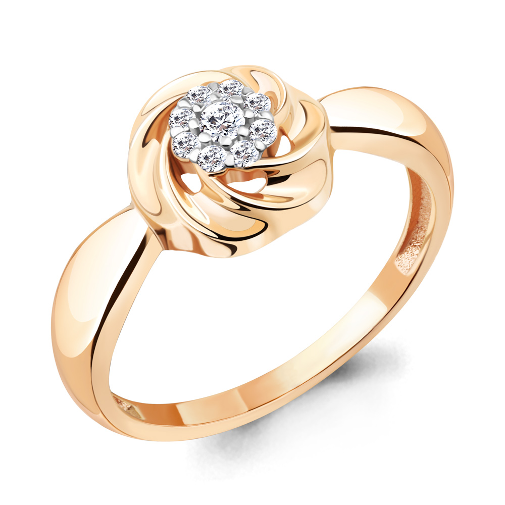 

Кольцо из серебра с фианитом р., Aquamarine 67352А, 67352А_925_з
