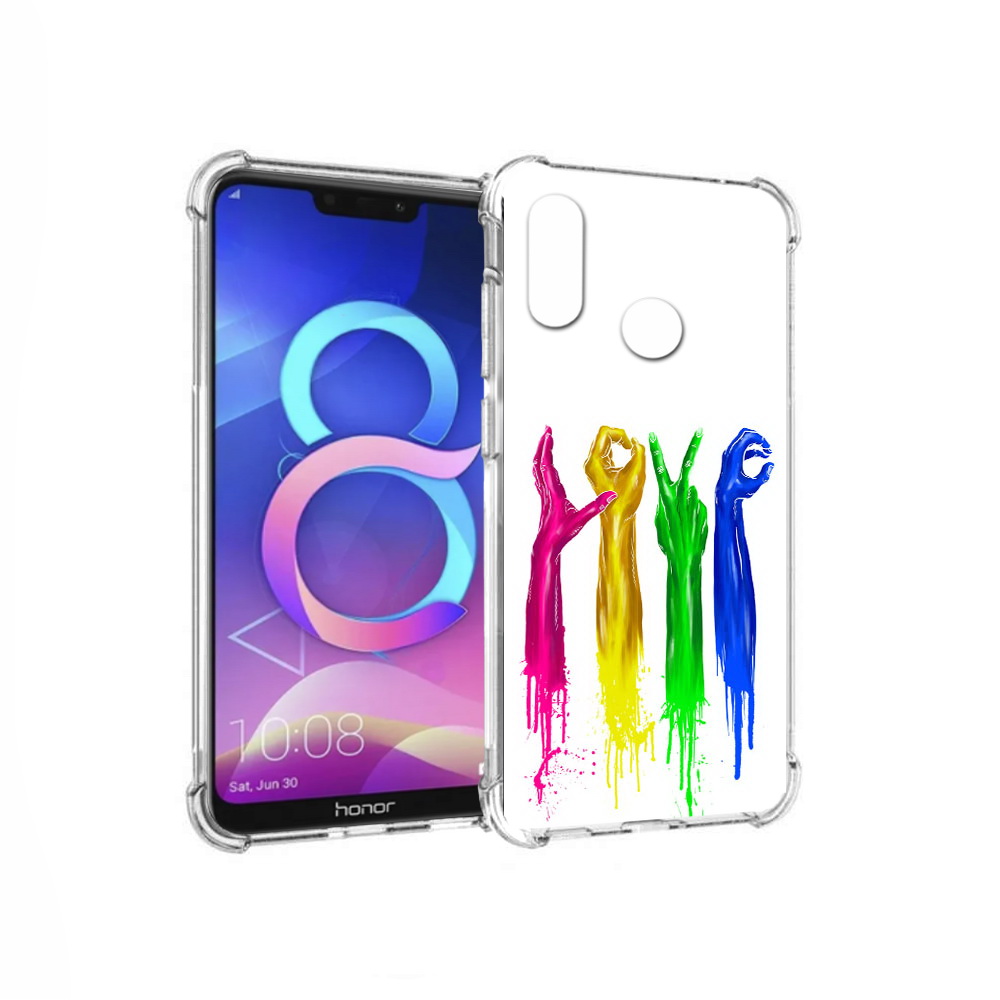 

Чехол MyPads Tocco для Honor 8C яркие руки love (PT121522.29.707), Прозрачный, Tocco