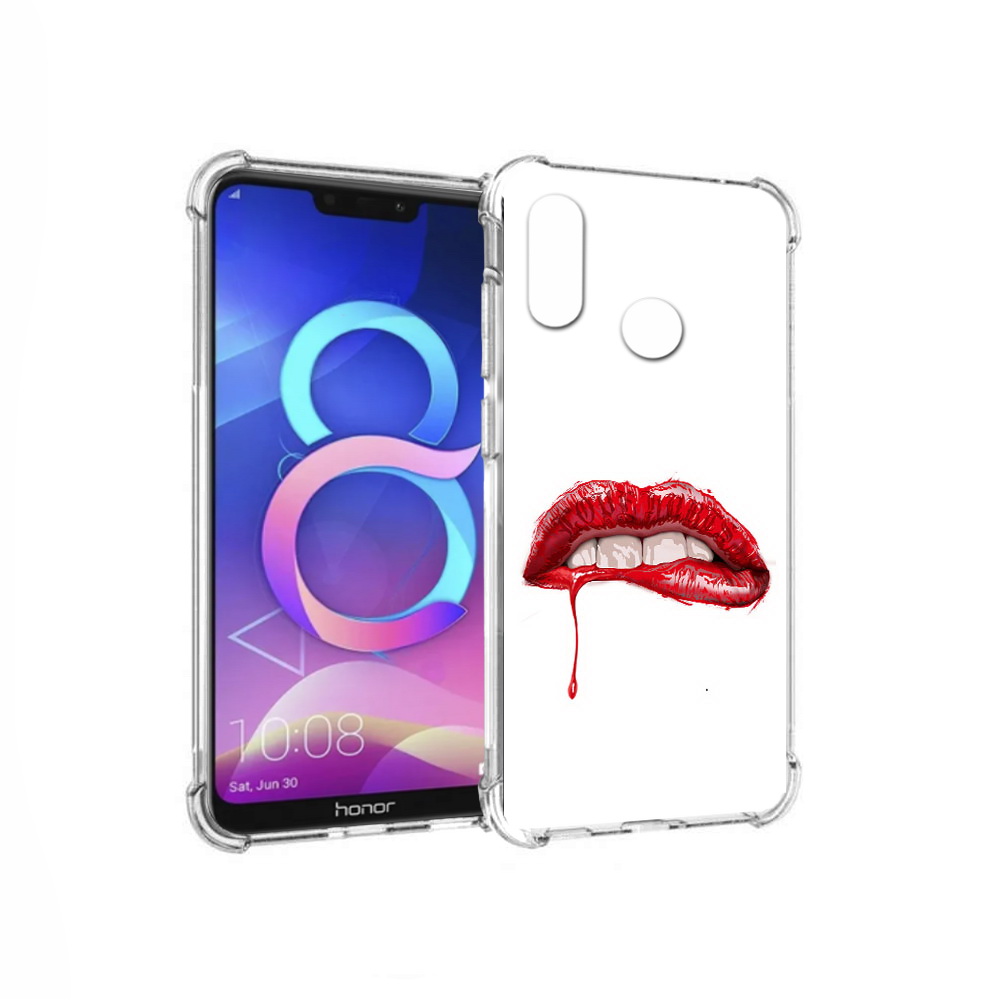 

Чехол MyPads Tocco для Honor 8C яркие красные губы (PT121522.29.706), Прозрачный, Tocco