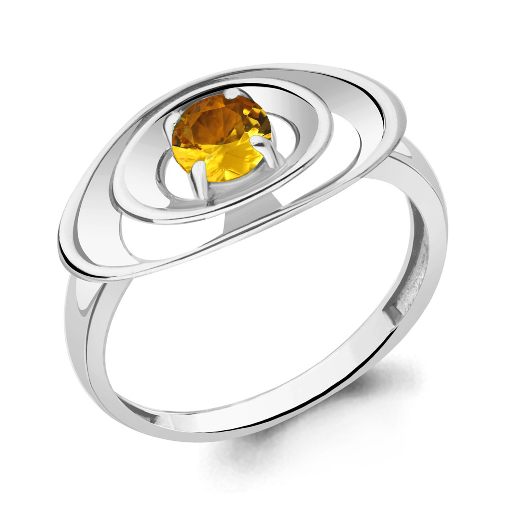 

Кольцо из серебра с цитрином р. Aquamarine 6945006, 6945006_925_р
