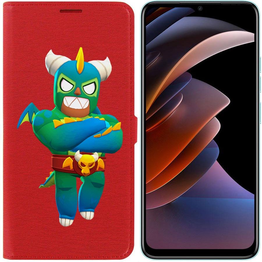 

Чехол-книжка Eco Book для Tecno Spark Go 2023 Brawl Stars-Эль Дракон Вердозо