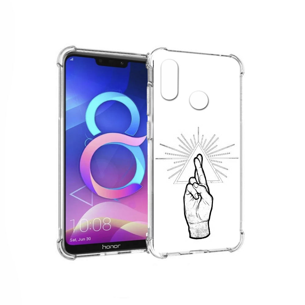 

Чехол MyPads Tocco для Honor 8C черно белая рука (PT121522.29.681), Прозрачный, Tocco