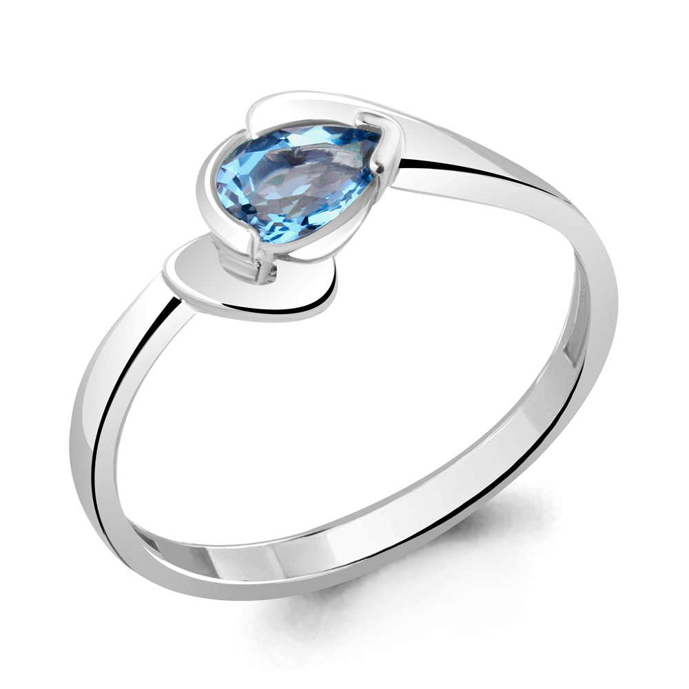 

Кольцо из серебра с топазом р., Aquamarine 6946005, 6946005_925_р