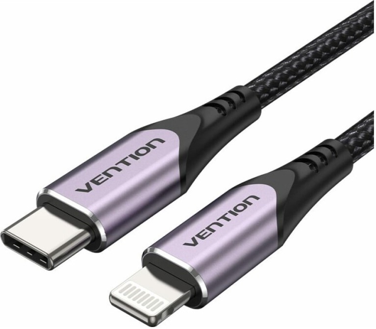 

Кабель Vention TACVF Type-C - Lightning, 3 А, 1 м, фиолетовый, TACVF