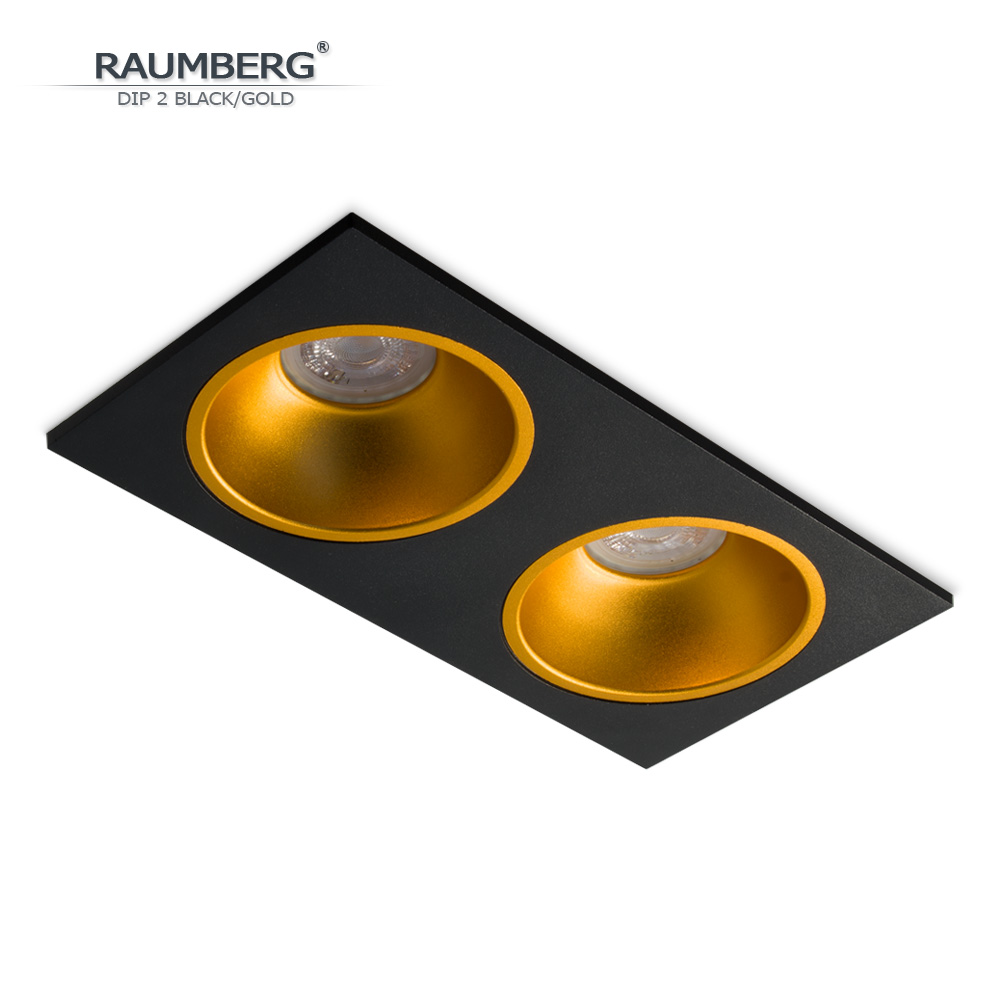 

Встраиваемый светильник RAUMBERG DIP 2 bkgold черный золотистый, DIP2Bk/Gold