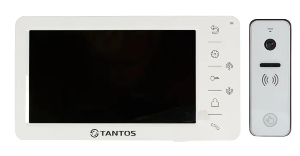 фото Комплект видеодомофона tantos amelie (белый) и ipanel 2+(белая)