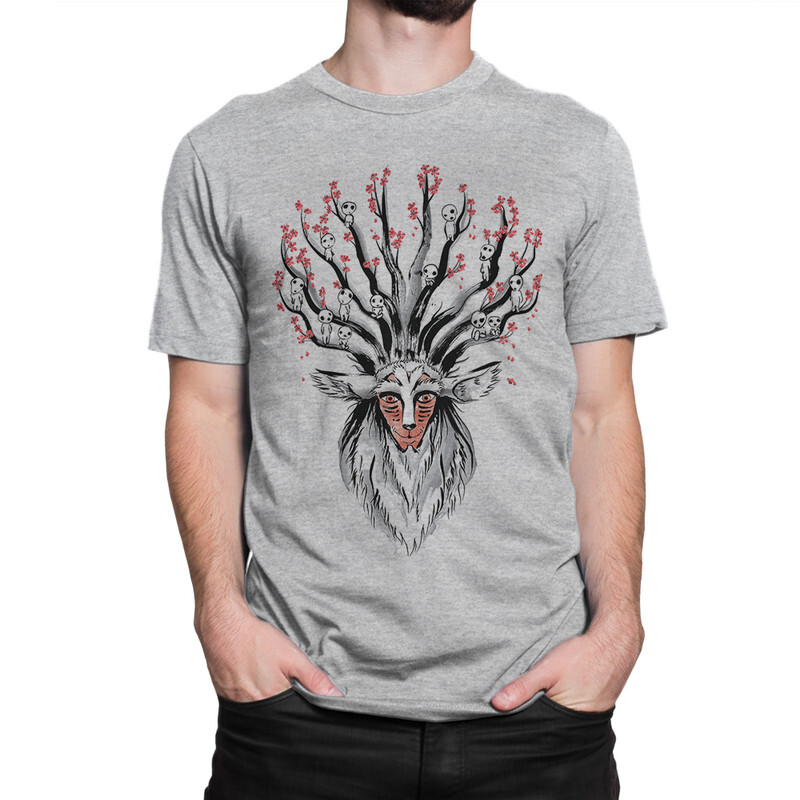 

Футболка мужская Dream Shirts Принцесса Мононоке - Дух Леса 945582222 серая XL, Принцесса Мононоке - Дух Леса 945582222