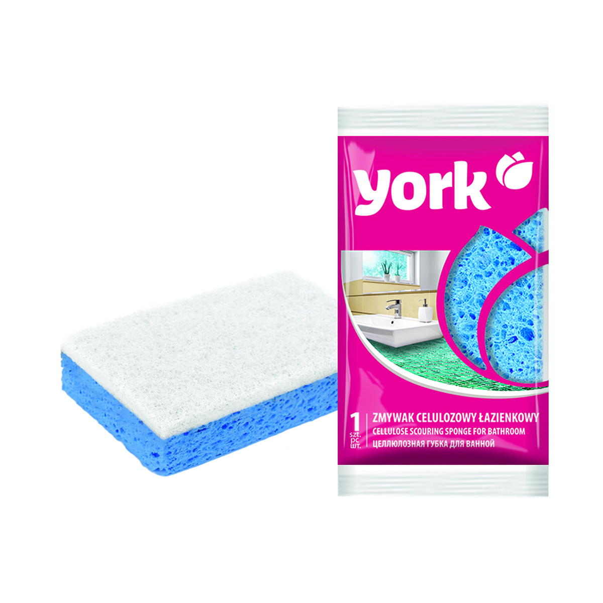 

Губка для ванной York, целлюлозная