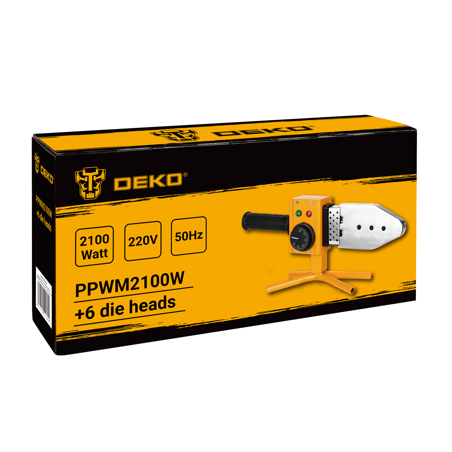 Аппарат для сварки полипропиленовых труб DEKO PPWM2100W 6 насадок (20-63 мм)