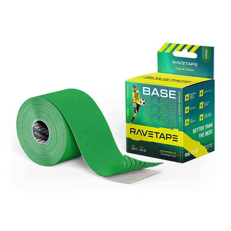 Кинезиотейп Ravetape 2022 Base 5 см х 5 м Green