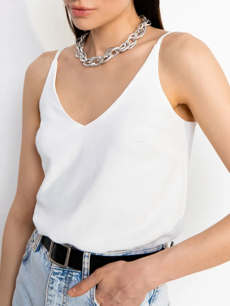 Топ женский Viaville TP81W белый 46 RU