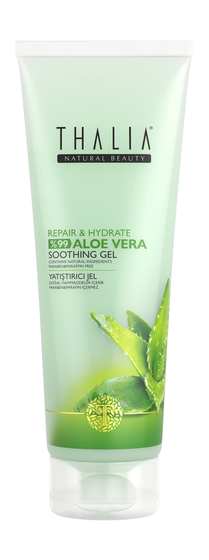 фото Увлажняющий гель для лица thalia natural beauty repair & hydrate 99% aloe vera 250мл