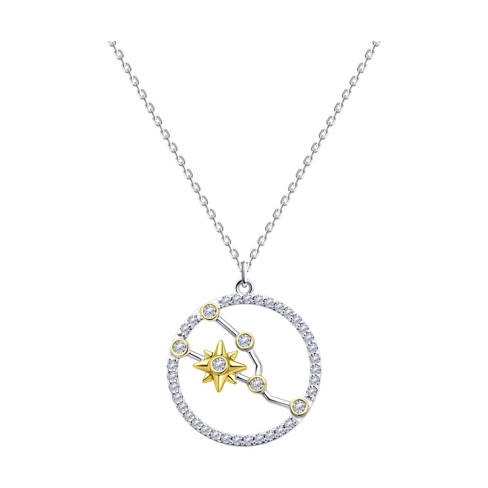 

Колье из серебра 40 см Diamant 94-170-01789-1, фианит, 94-170-01789-1