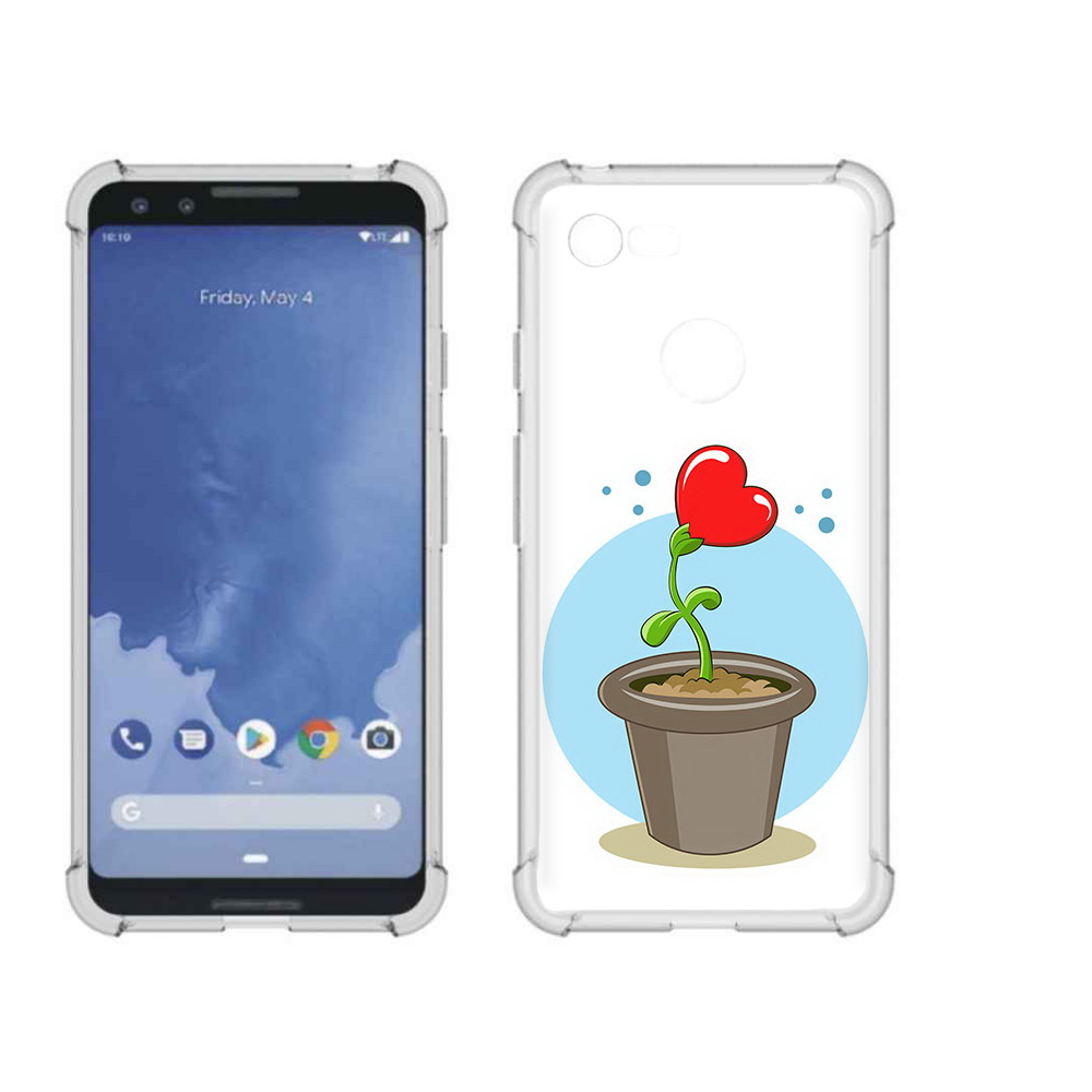 

Чехол MyPads Tocco для Google Pixel 3 Растение любви 14 февраля, Прозрачный, Tocco
