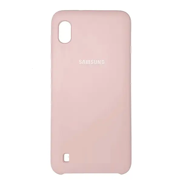 Чехол накладка для Samsung Galaxy A10 Silicone Cover (Розовый песок)