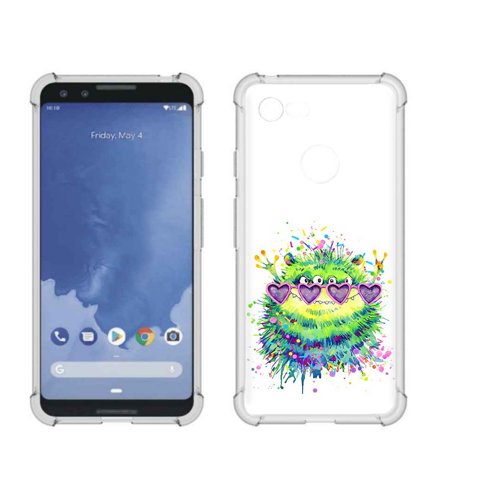 

Чехол MyPads Tocco для Google Pixel 3 Пушистый персонаж, Прозрачный, Tocco