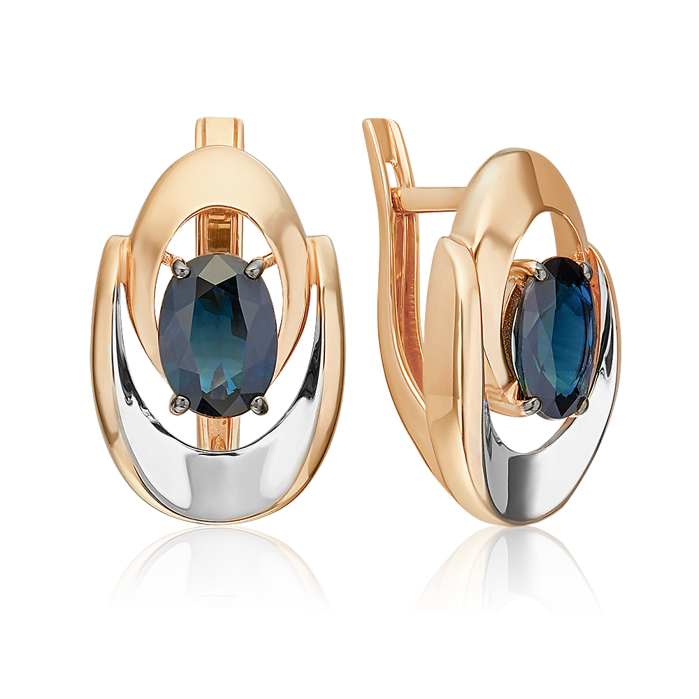 

Серьги из золота PLATINA jewelry 02-5468-00-102-1110, сапфир, 02-5468-00-102-1110