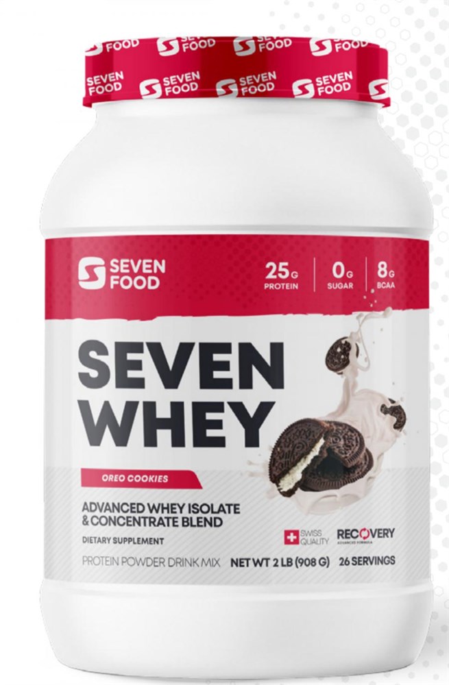 

Протеин SEVEN FOOD Seven Whey, 908 г, банановый десерт, Seven Whey