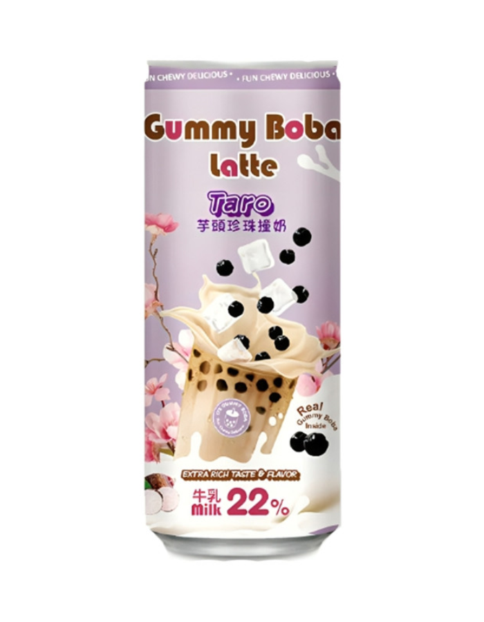 

Чайный напиток Gummy Boba вкус Таро с добавлением шариков, 470 мл