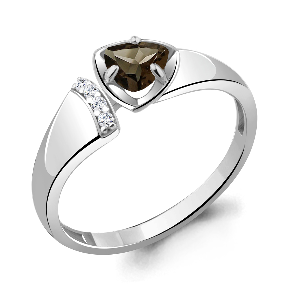 

Кольцо из серебра с кварцем/фианитом р. Aquamarine 6946601А, 6946601А_925_р