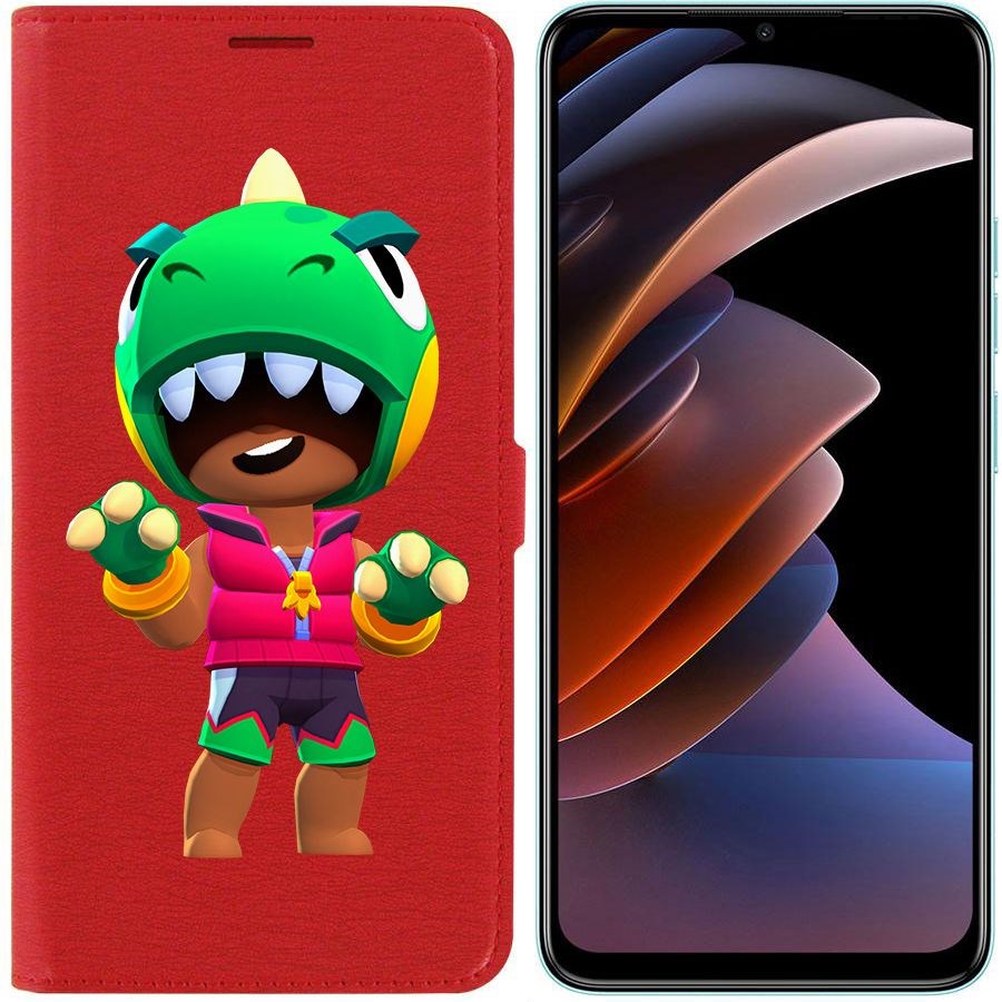 

Чехол-книжка Eco Book для Tecno Spark Go 2023 Brawl Stars-Дино Леон