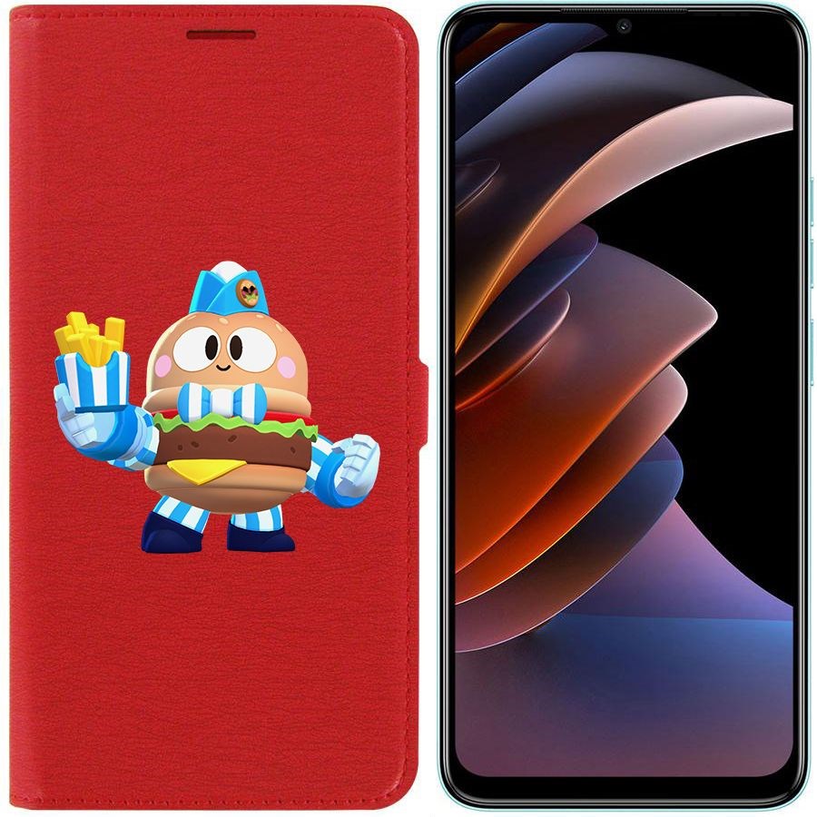 

Чехол-книжка Eco Book для Tecno Spark Go 2023 Brawl Stars-Бургер Лу