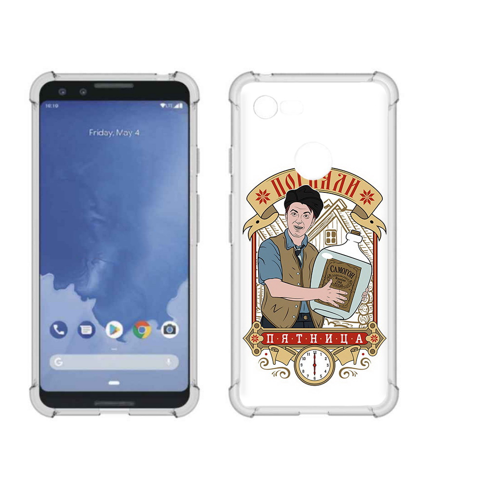 

Чехол MyPads Tocco для Google Pixel 3 Погнали пятница, Прозрачный, Tocco