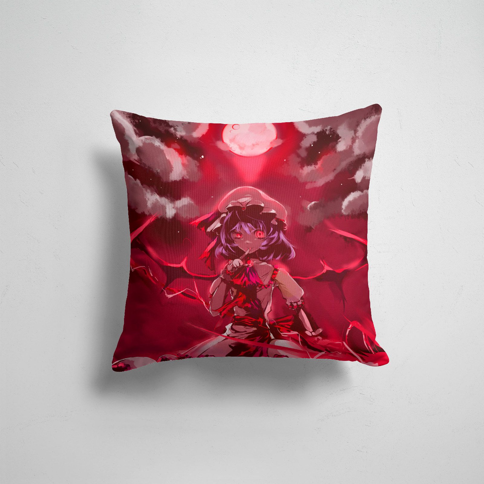 

Подушка декоративная 45х45см Аниме Red Touhou, Разноцветный
